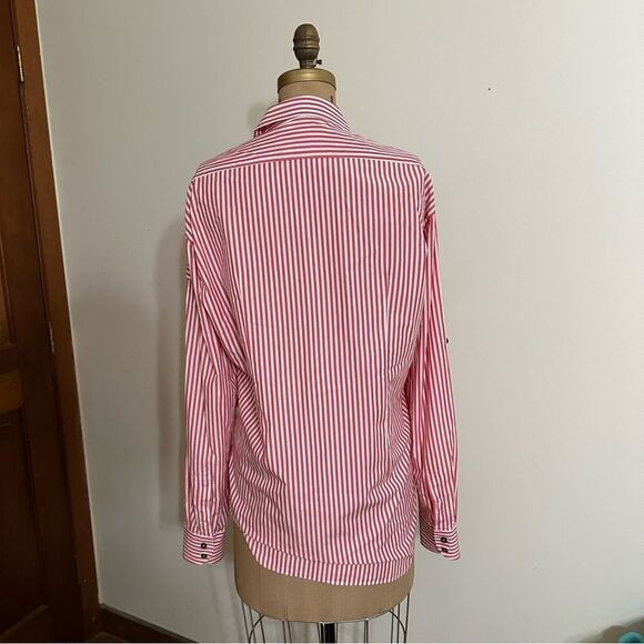 Red Striped Zara Man Tailored Fit Long sleeve Shirt size 16” collar M/L - Picture 6 of 15